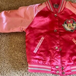 Disney Pink and Light Pink Minnie Satin Puffer Jacket